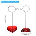 thumbnail image 2 of Uxcell Place Card Holder, 5 Pack Memo Clip Holder Stand with Keyring Clasp Table Number Holders Heart Shape, Red, 2 of 5