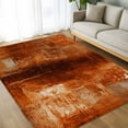thumbnail image 4 of Burnt Orange 6x9 Area Rugs, Oil Painting Abstract Modern Vintage Non-Skid Rubber Backing Large Rectangle Rugs - Living Room Bedroom Home Office, Indoor Floor Mat Carpets Washable Rug, 4 of 9