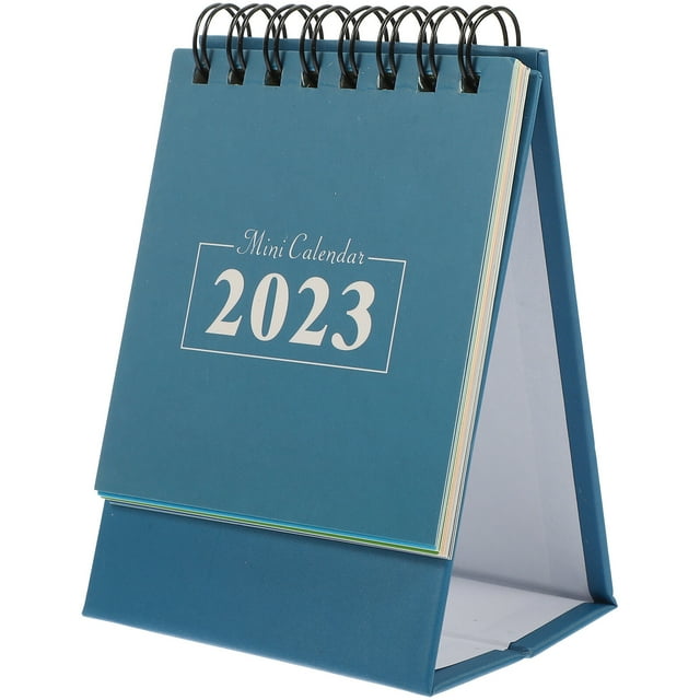 Miangastore Small Calendar Blue Paper 1Pack Page Turning For Friends