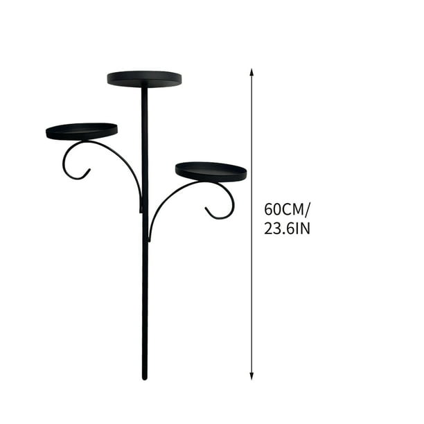 Candelabro Triples para la punta del árbol, portavelas de 3 niveles, árbol de Navidad iluminado único, vajilla para dormitorio, cocina, adorno navideño, diseño plegable, marco de metal, para