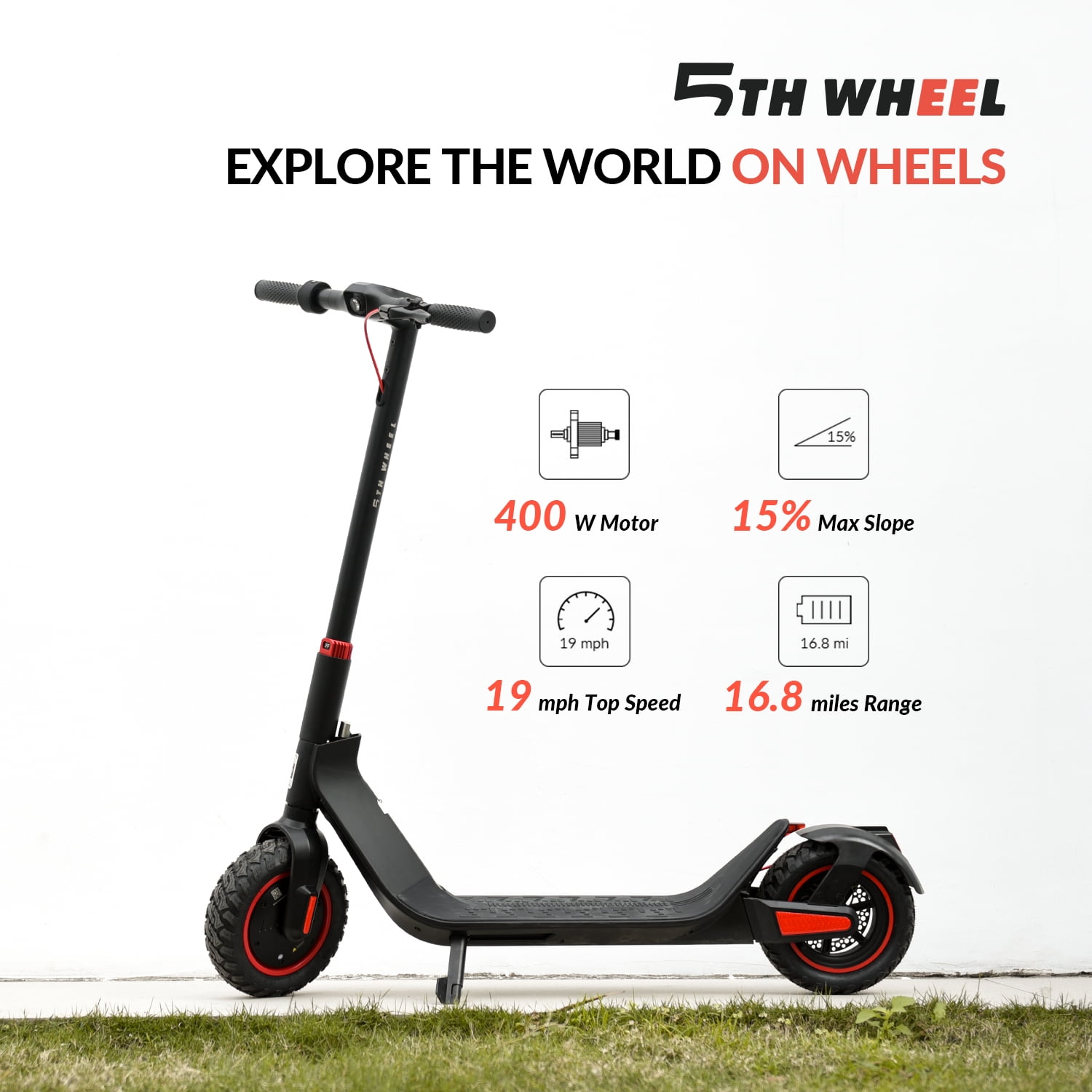 High Performance 5TH WHEEL G1 Infinity E1 Electric Scooter With 10  Pneumatic Tires, 400W Rear Drive, 30km/H Max Speed, 36V 10Ah Battery, And  27km Range From Jetboard, $456.89