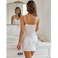 thumbnail image 4 of SMZ Women Satin Nightgown Babydoll Lingerie Dress Sexy Sleepwear Mini Slip Chemise Nightwear, 4 of 6