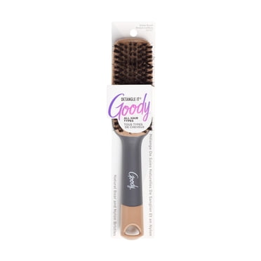 Goody Detangle-It Boar Styler Brush With Shine Boosting Soft Bristles For All Hair Types, 1 Count