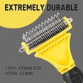 thumbnail image 5 of Pet Deing Comb, 2 Sided Undercoat Rake Ging Tool For Cats Dogs Ergonomic Deing Comb, 5 of 5