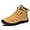 Yellow, variant on Men Snow Boots Lace-up Waterproof Winter Shoes Fur Lined Ankle Boots Warm High Top Boots