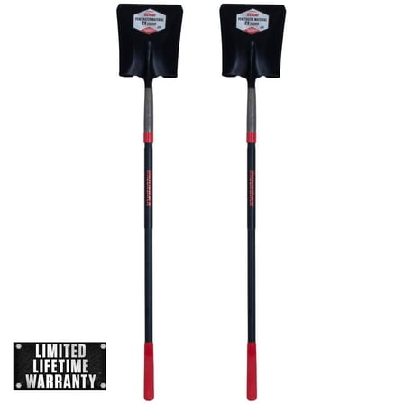 PowerEdge 48.75 in. Fiberglass Handle Square Point Shovel (Pack of 2)