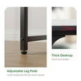 thumbnail image 4 of 32 inch Computer Desk, Study Writing Table for Small Space, Save Space Office Desk with Metal Legs, Modern Steel Frame Wood PC Workstation for Home Office, Black, 4 of 7