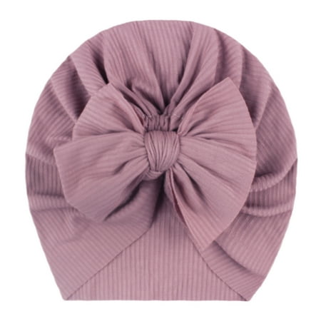 

Relanfenk Baby Hats Toddler Kids Boy Girl Solid Knotted Beanie Bow Headwear Accessories Hat