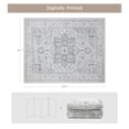 thumbnail image 2 of Alfombra Area Rug, lavable, 240 x 300 cm, estampado vintage, color gris, 2 of 9
