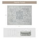 thumbnail image 2 of Alfombra Area Rug, lavable, 240 x 300 cm, estampado vintage, color gris, 2 of 9