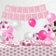 thumbnail image 3 of Party Supplies Zhehao, 143 unidades, color rosa, fútbol, cumpleaños, 24 unidades, 3 of 7