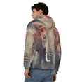thumbnail image 4 of Honeii Elephant in Smoke Print Hoodies for Men, Pullover & Full Zip, Breathable Zip up Hoodie, Sweatshirt-3X-Large, 4 of 5