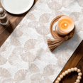 thumbnail image 3 of Nautical Seashell Table Runner 70 Inches, Summer Coastal Marine Shells Beige Bed Runner Dresser Scarves Tabletop for Indoor Outdoor Parties/Ceremony/Banquet, 13" x 70", 3 of 9