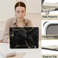 thumbnail image 2 of Pattern Case for MacBook 12 inch 2017 2016 2015 A1534 with Retina Display,Matte Frosted Plastic Laptop Hard Shell Case Protective Cover for MacBook 12" A1534,Black Marble, 2 of 7