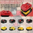 thumbnail image 2 of Adaptador de Batería para de*walt para Mil*wa*ukee Batería Li-on de 18V Convertible a para Herramienta Eléctrica Snap-on de 18V, 2 of 9