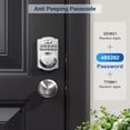 thumbnail image 5 of Veise Keyless Entry Door Lock with 2 Knobs, Electronic Backlit Keypad Deadbolt with Handle Set, Auto Lock, Easy Installation, Satin Nickel, 5 of 8