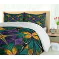 thumbnail image 5 of Ambesonne Floral Duvet Cover Sets, Antique Window Style, 2-Queen, Green Purple, 5 of 7