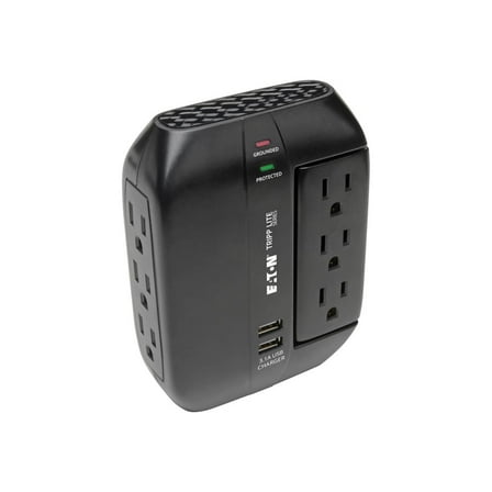 Tripp Lite SWIVEL6USB Protect It! 6-Outlet Surge Protector with 3 Rotatable Outlets & 2 USB Ports