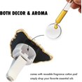 thumbnail image 4 of 2-pack shiny leopard print car air freshener vent clips, black and white leopard print car accessories, women's shiny crystal stone car decoration, 4 of 5