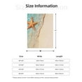 thumbnail image 5 of Sikiie Starfish On The Sand Beach Cozy Flannel Fleece Throw Blanket: Lightweight & Thick for All Seasons - Perfect for Women, Men, & Kids"50"x40", 5 of 6
