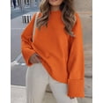 thumbnail image 4 of Suéter PRETTYGARDEN Oversize de Cuello Redondo Peludo Naranja Talla L, 4 of 8
