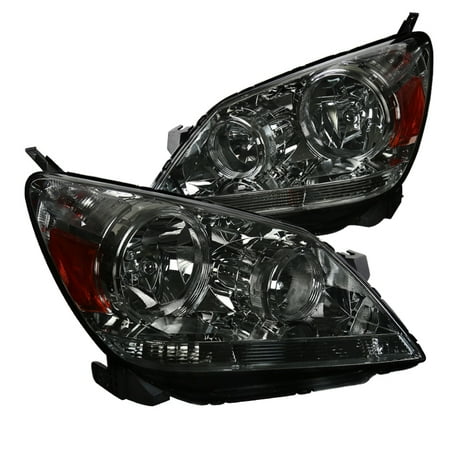 Honda Odyssey Headlamp Spec-D Tuning For 2005-2007 Honda Odyssey Replacement Smoke Lens Headlights Tinted Head Lamps (Left+Right) 2005 2006 2007 ()