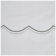 thumbnail image 5 of 400 Thread Count White Cotton Sateen Hotel Stitch Duvet Cover in Scalloped Embroidery Twin/TwinXL Light Grey Border, 5 of 6