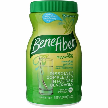 Benefiber Fiber Supplement Non-Thickening Powder, Sugar Free, Unflavored 17.60 oz (Pack of 4)
