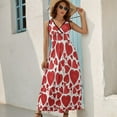 thumbnail image 5 of Valentines Day Hand Drawn Red Hearts Sleeveless Dress Dresses Women Summer Evening Dresses Ladies Bohemia Long Dresses, 5 of 9