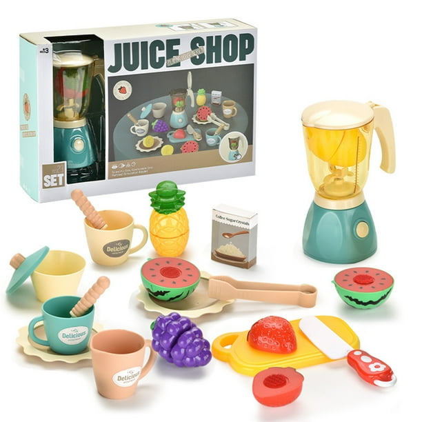 Play Kitchen Toys With Blender For Kids, Pretend Play Set Includes Kitchen Appliances, Gifts for