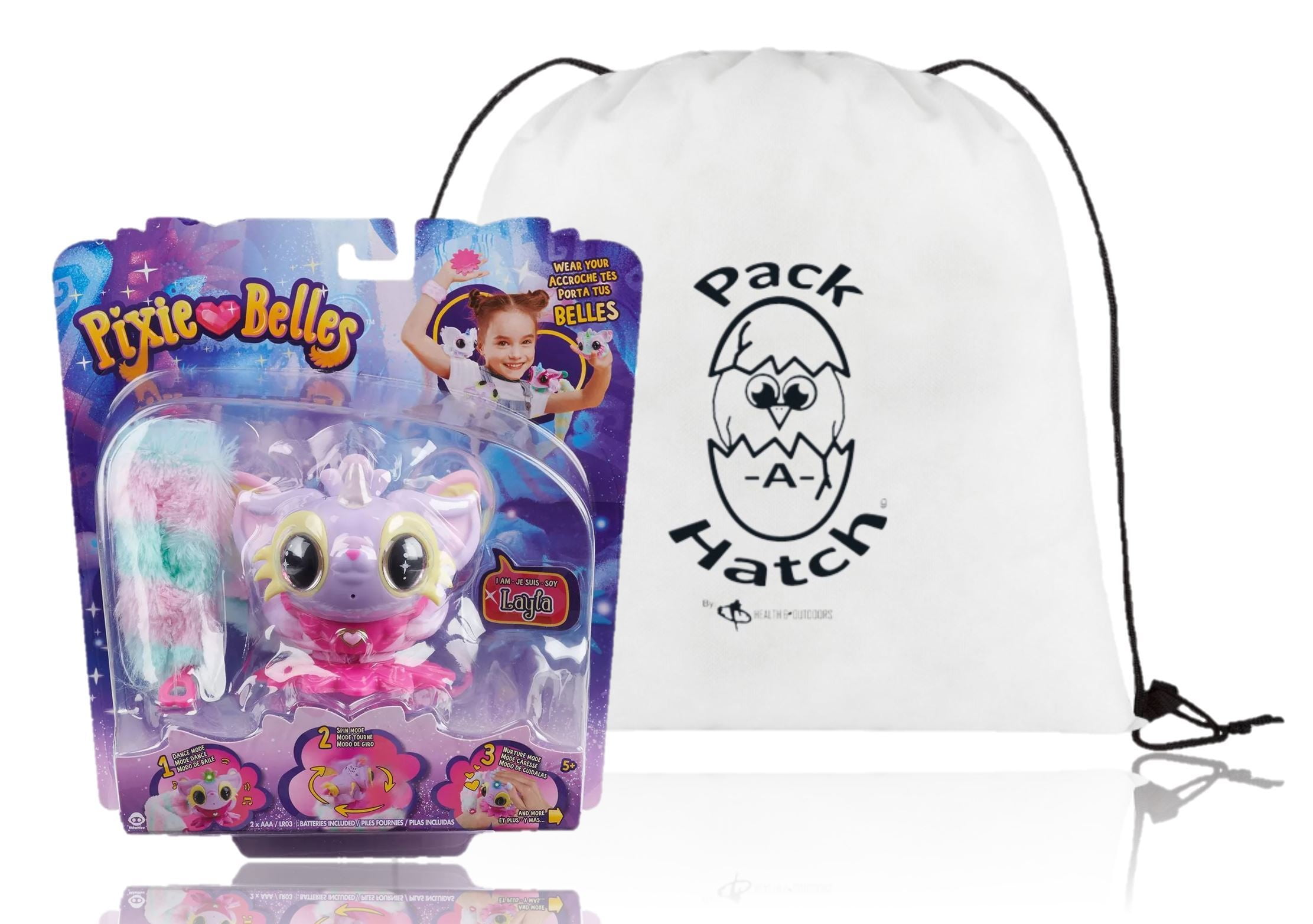 Pixie Belles - Interactive Enchanted Animal Toy Layla W/ Exclusive  Pack-A-Hatch