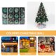 thumbnail image 2 of Bolas de Navidad Bolas galvanizadas pintadas Decoración de fiesta para Año Nuevo (Verde) JShteea Libre de BPA, 2 of 6