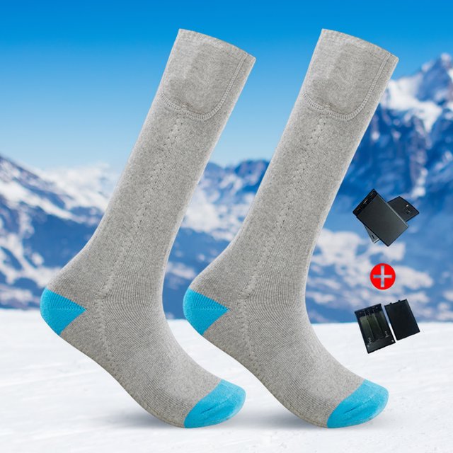 Calcetines eléctricos unisex con calefacción, cómodos calcetines eléctricos para senderismo, esquí, ciclismo