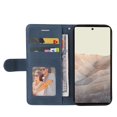 thumbnail image 2 of Case for Google Pixel 6 Leather Wallet Book Flip Folio Stand View Cover - Blue, 2 of 5