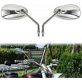thumbnail image 1 of Motorcycle Mirror, Universal Chrome Motorcycle Mirror For H0nda, Suzuki, Aprilia And Cruiser Scooter2pcs-silver, 1 of 5