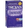 TROJAN Pleasures Ecstasy Assorted Lubricated Latex Condoms, 10 Count