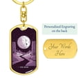 thumbnail image 3 of Tarot Card Moon Tarot Keychain Dog Tag Stainless Steel or 18k Gold, 3 of 16