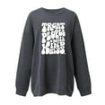 thumbnail image 1 of Gibobby Sudaderas para mujer Sudadera para mujer, sudaderas con capucha, estampado de letras coloridas, cuello redondo, manga larga, pulóver, Tops, blusas holgadas de tamaño i(Gris, XXL), 1 of 3