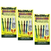 3 Pack - NeilMed WaxOut Plus 12 Reusable Flexible Ear Cleaners, Wax Softener & Ear Plugs