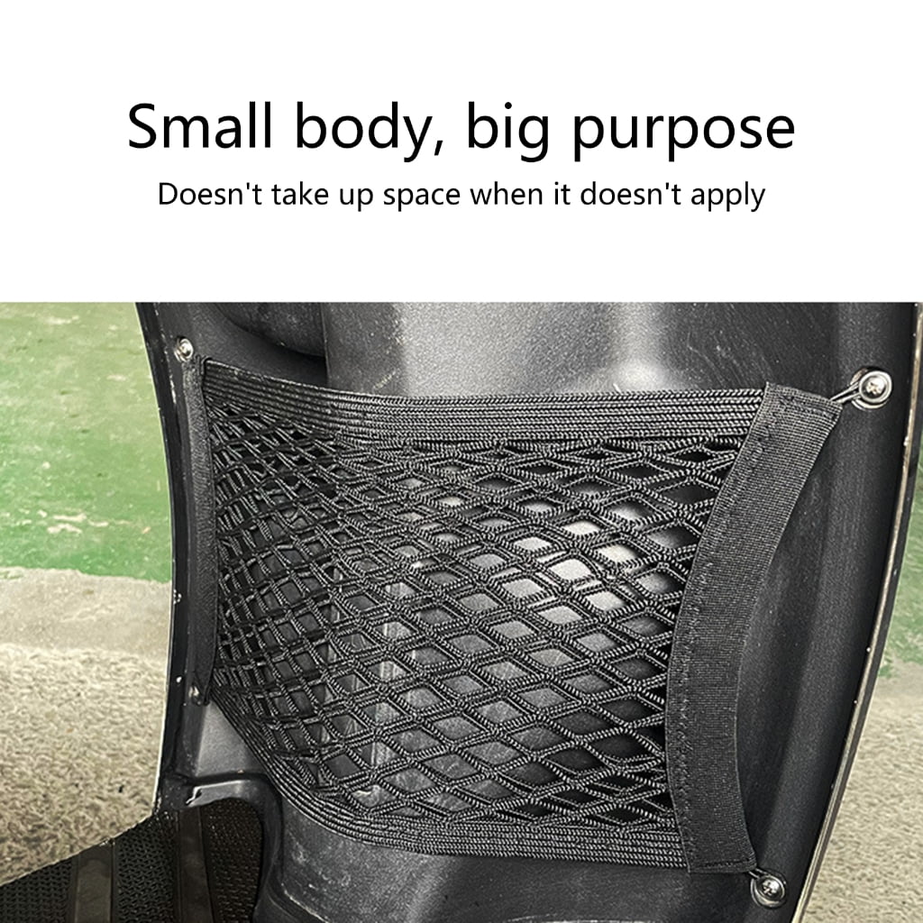 X AUTOHAUX Rete Portabagagli Per Moto 40x40 Cm Con 6 Ganci Elasticizzati - Cargo Net Nera Per Serbatoio O Bauletto - Fissaggio Sicuro