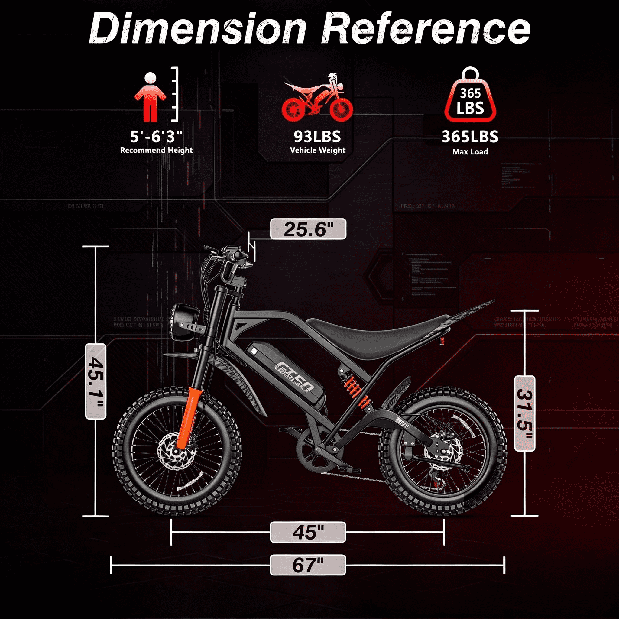 AZHAR GT50 Electric Bike for Adults, 750W Motor 20mph, 20"x3" Fat Tire Mountain Bike, 48V/23Ah Battery, Class 2  UL2849