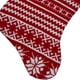 Northlight 22" Rouge et Blanc Rustique Lodge Tricot Bas de Noël avec Manchette – image 4 sur 4