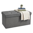 thumbnail image 4 of SONGMICS Banc Ottoman de Rangement Pliant 30 Pieds', Coffre de Rangement, Tabouret Repose-Pieds, Gris Ardoise, 4 of 9