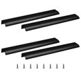 thumbnail image 1 of Qjaiune Tirador De Borde De Dedo De Montaje Trasero Negro 300 Mm/11,8"" Manija Oculta De Aluminio Tiradores De Lengüeta Ocultos Para El Hogar, Cocina, Sala De Estar, Puerta, Cajón, Gabinete (4 Piezas), 1 of 7