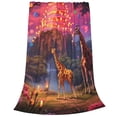 thumbnail image 2 of Vsdgher Lantern Giraffes Magical Forest Ultra-Soft Micro flannel Blanket Throw Blankets for Couch Sofa, Bed (4 sizes)-40"x30", 2 of 7