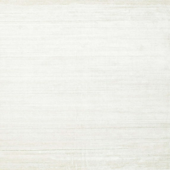 Ahgly Company Indoor Square Contemporary Pearl White Beige Solid Area Rugs, 6' Square