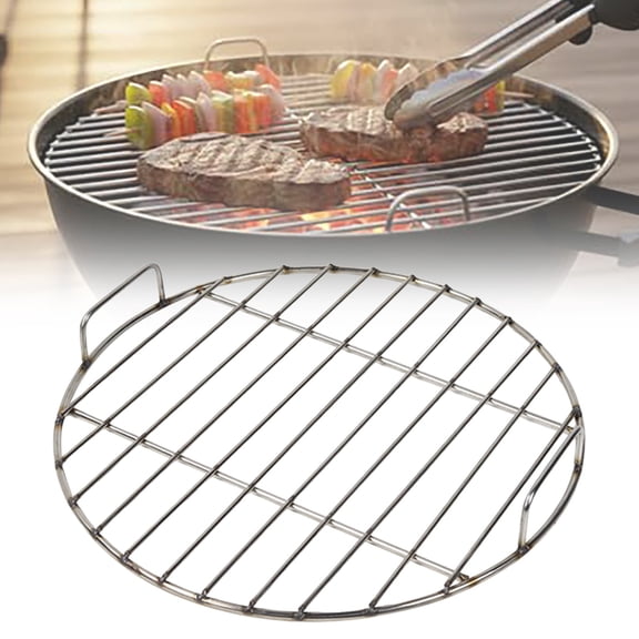 Stainless Steel Grill Grate, 14.96inch Round Baking Rack, Barbecue Grids Grill, Extra Thick Round Wire Cooling Racks, Heavy Duty Outdoor Cooking BBQ Grill Accessories