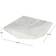 thumbnail image 3 of DecMode 10" x 10" White Marble Square Geometric Tray, 1-Piece, 3 of 9