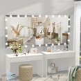 thumbnail image 4 of ANYHI Hollywood Full Length Mirror with Lights Oversized Full Body Vanity Mirror with 3 Color Modes Lighted Large Standing Floor Mirror for Dressing Room Bedroom Hotel Touch Control,Silver,72X32 Inch, 4 of 12