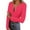 Hot Pink, variant on Posijego Women's Button T-Shirts Going out Tops Spring Trendy Long Sleeve Basic Slim Tight Tee Shirts for Ladies